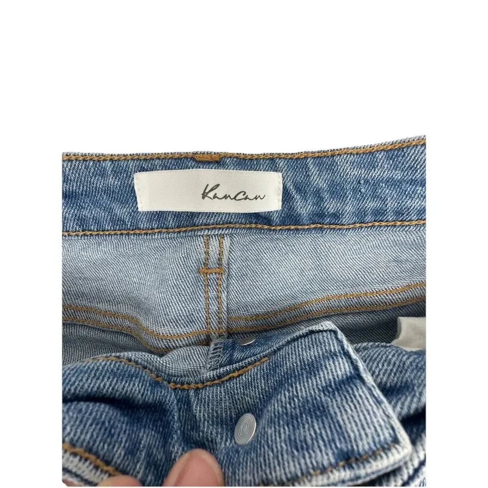 KanCan Jeans Womens Estilo High Rise Denim Blue Distressed Medium Wash Sz 7 27 - Picture 3 of 10